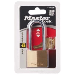 Master Lock 1-9/16 in. W Brass 4-Pin Cylinder Padlock