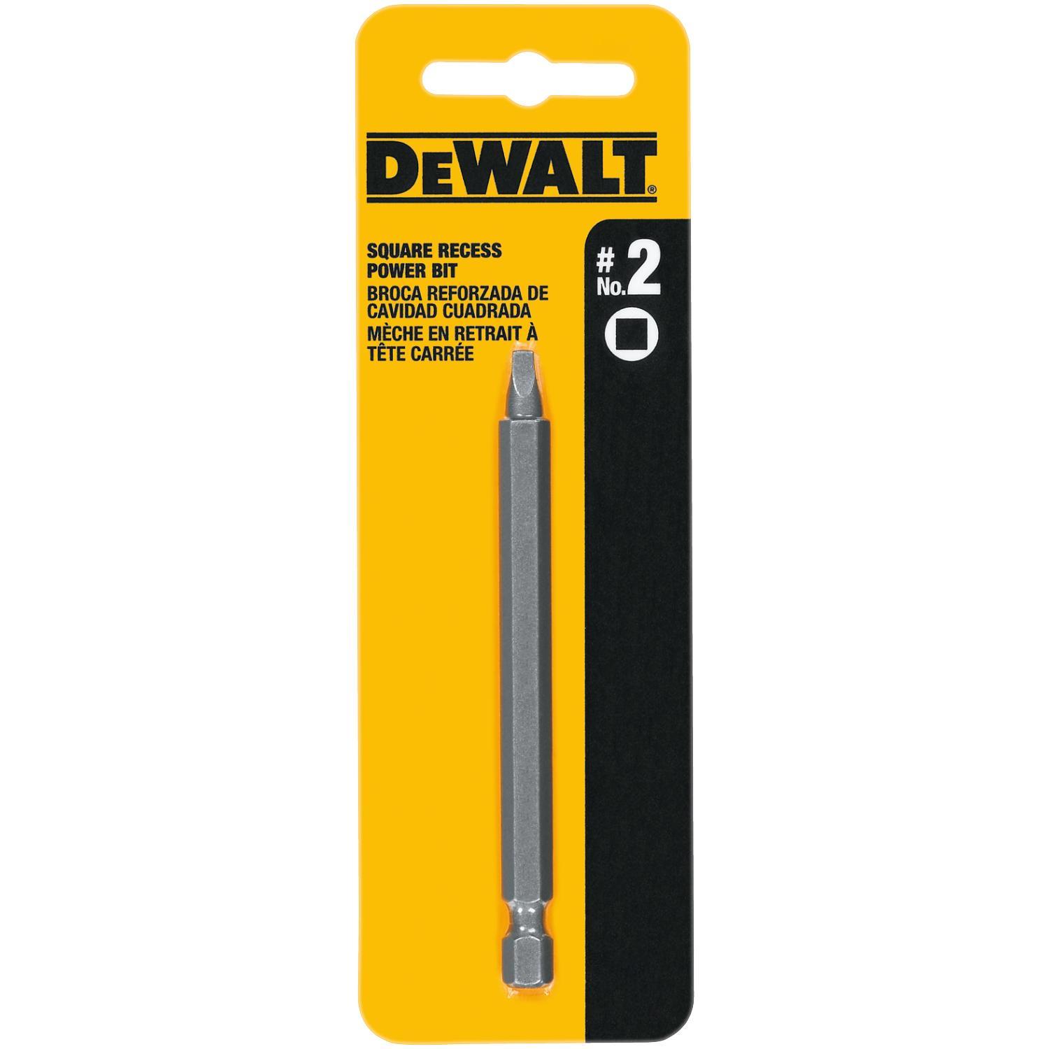 Photos - Drill Bit DeWALT Square Recess #2 X 6 in. L Screwdriver Bit Heat-Treated Steel 1 pc 