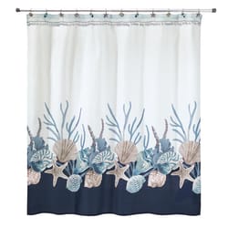 Avanti Linens Blue Lagoon 72 in. H X 72 in. W Multicolored Shower Curtain Polyester