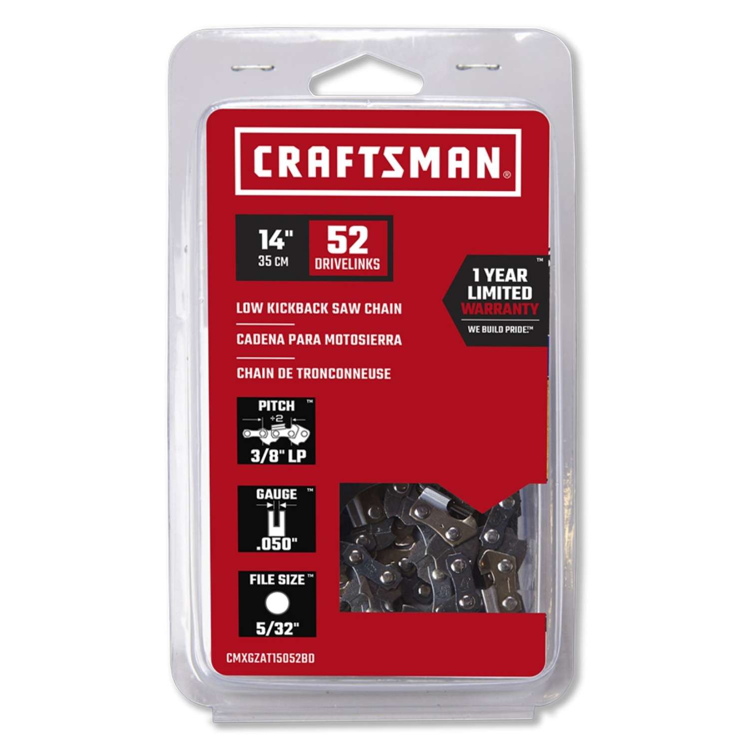 Craftsman 14 in. 52 links Low Kickback Saw Chain Ace Hardware