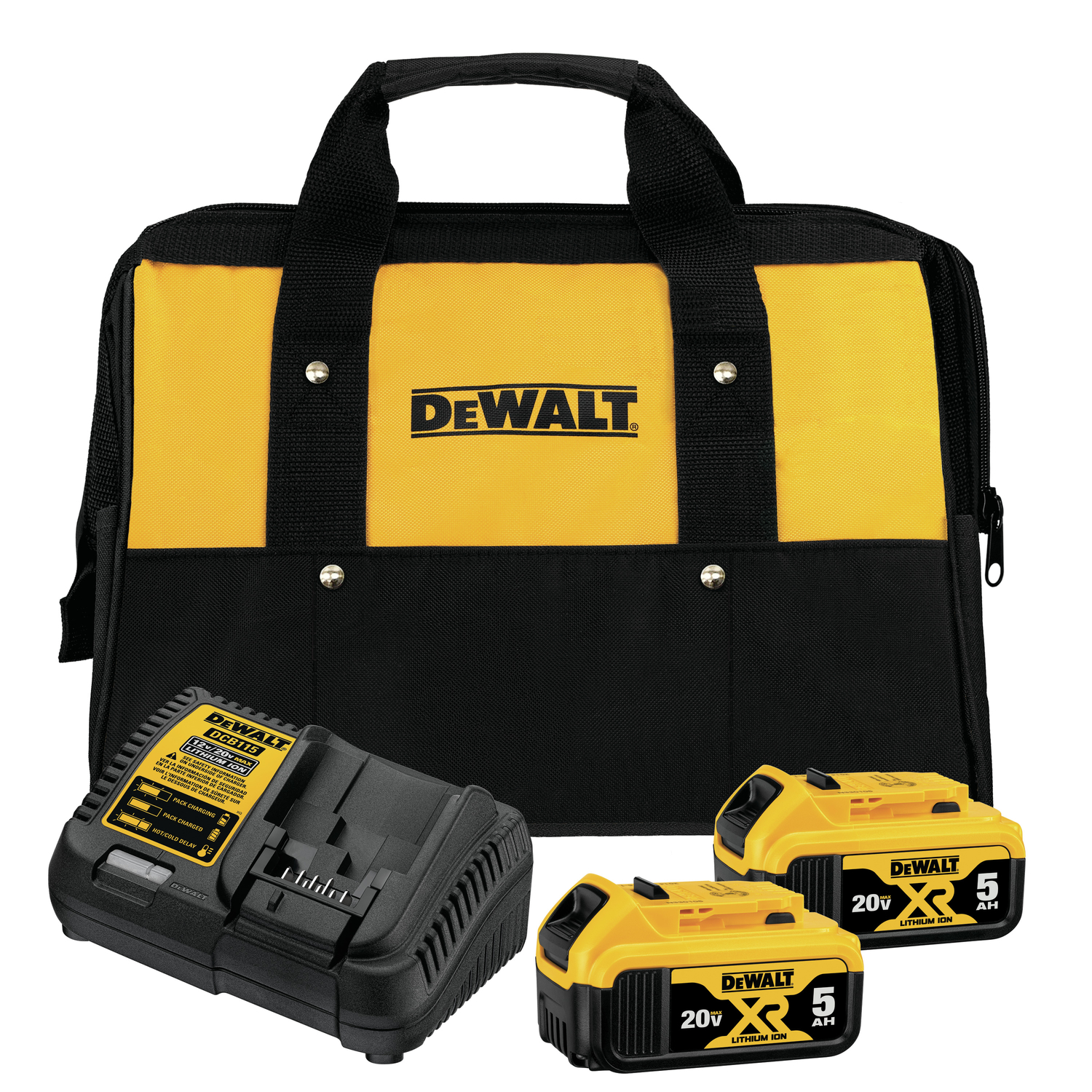 Photos - Power Tool Battery DeWALT 20V MAX DCB205-2CK 5 Ah Lithium-Ion Battery and Charger Starter Kit 