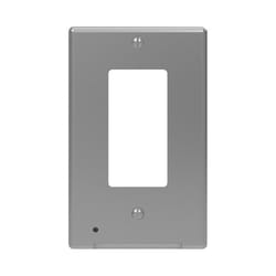 Westek LumiCover Satin Nickel 1 gang Plastic Decorator Nightlight Wall Plate 1 pk