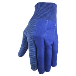 Wells Lamont Women's Indoor/Outdoor Jersey Work Gloves Blue M 2 pk