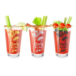Final Touch Clear Glass Drinking Glass Set