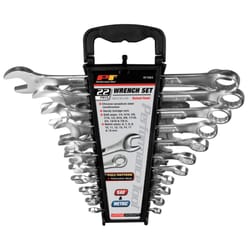 Performance Tool 12 Point Metric and SAE Combination Wrench Set 22 pc