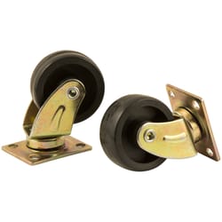 Softtouch 1.62 in. D Swivel Plastic Caster 50 lb 2 pk