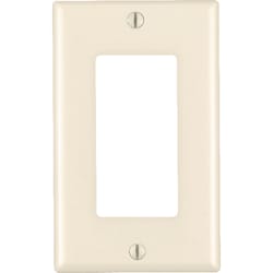 Leviton Decora Almond 1 gang Thermoset Plastic Decorator Wall Plate 1 pk