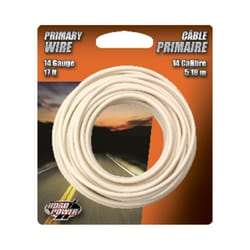 Cloth Covered Primary Wire Red w/ White 14 gauge 5 ft 