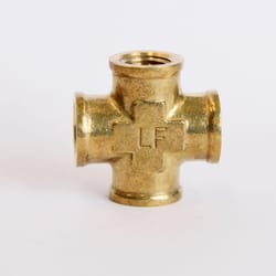 ATC 1/4 in. FPT 1/4 in. D FPT Brass Cross