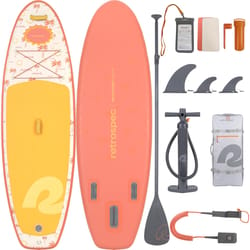 Retrospec Weekender Nano 2 iSUP PVC Inflatable Red/White Paddleboard 5 in. H X 12 in. W X 31 in. L