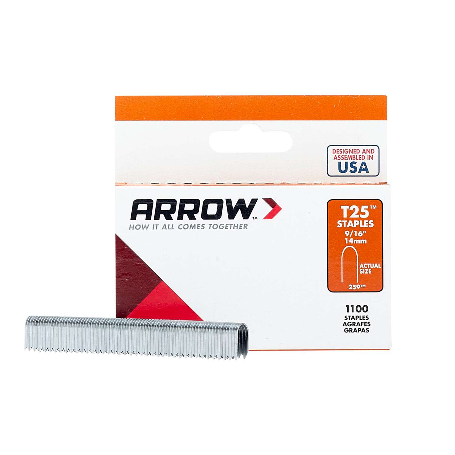10 mm New! Round Crown Staples 1000-Pack BOX OF 1000 Arrow #256 T25 3/8" 