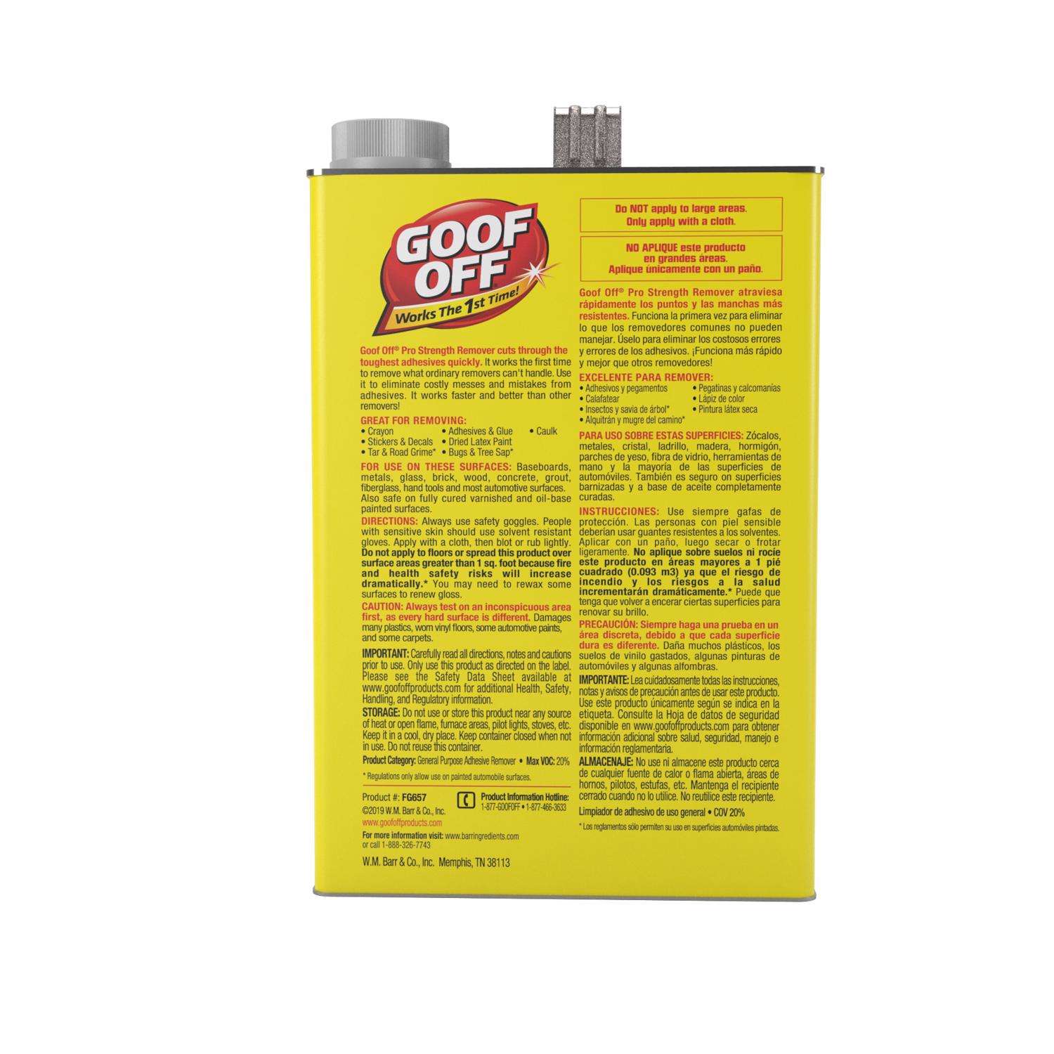 Goof Off FG657 Multi-Purpose Latex Paint Remover, 1 gal Can
