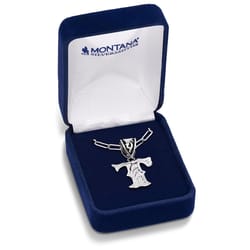 Montana Silversmiths Unisex Western Initial T Black/Silver Necklace