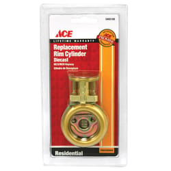 Ace IN33/IN35 Polished Brass Brass Rim Cylinder Keyed Differently