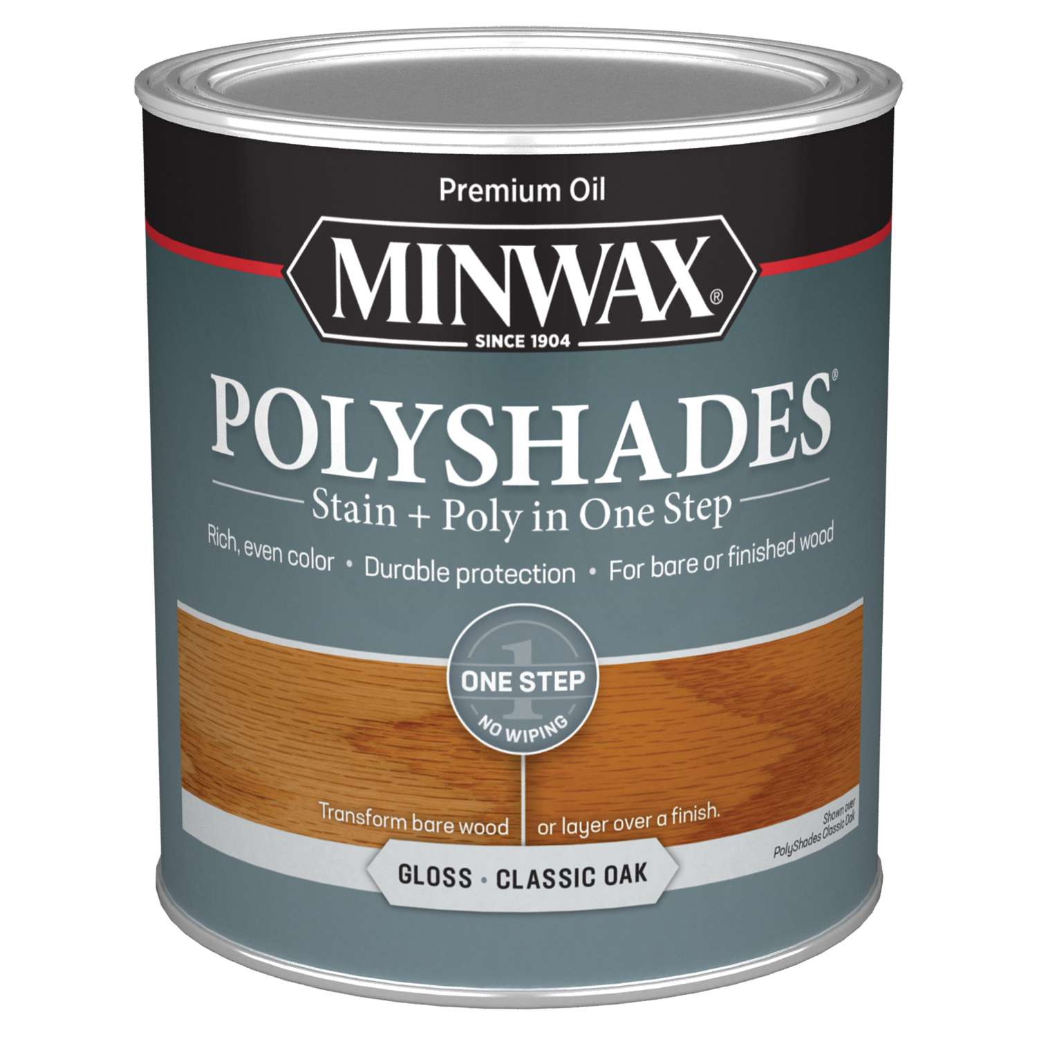 Minwax PolyShades SemiTransparent Gloss Classic Oak OilBased Stain 1