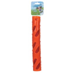 Boss Pet Digger's Orange Rubber Crinkle Stuff Stick Dog Toy 1 pk