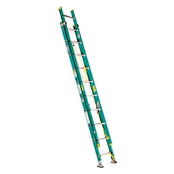 Werner 20 ft. H Fiberglass Extension Ladder Type II 225 lb. capacity