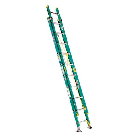 Werner 20 ft. H Fiberglass Telescoping Extension Ladder Type II 225 lb. capacity Werner 20 ft. H Fiberglass Telescoping Extension Ladder Type II 225 lb. capacity