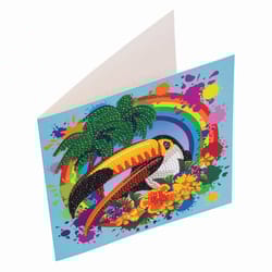 Crystal Art Craft Buddy Rainbow Toucan Craft Card Kit Multicolored