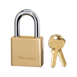 Master Lock Padlock 1-1/2" Solid Brass Body Clmshl