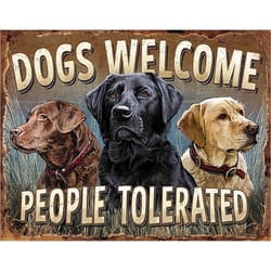 Desperate Enterprises .125 in. H X 16 in. L Multicolored Metal Dogs Welcome Wall Sign