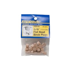 Eazypower Isomax Flat Birch Head Plug 3/8 in. D 20 pk