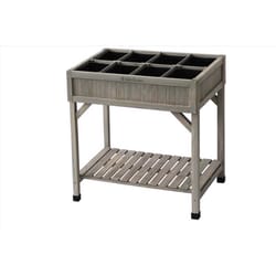 VegTrug 32 in. H X 31 in. W X 23 in. D Wood Herb Garden Planter Gray