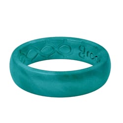 Groove Life Women's Round Blue Wedding Band Silicone Water Resistant