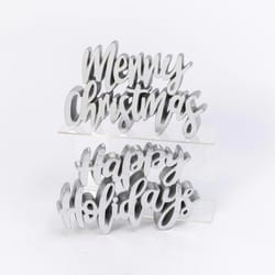 Gerson Silver Assorted Holiday Sign