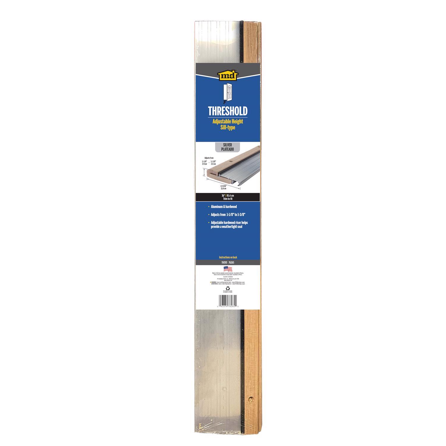 M-D Building Products 1.13 in. H X 5.63 in. W X 36 in. L Aluminum Adjustable Threshold Oak