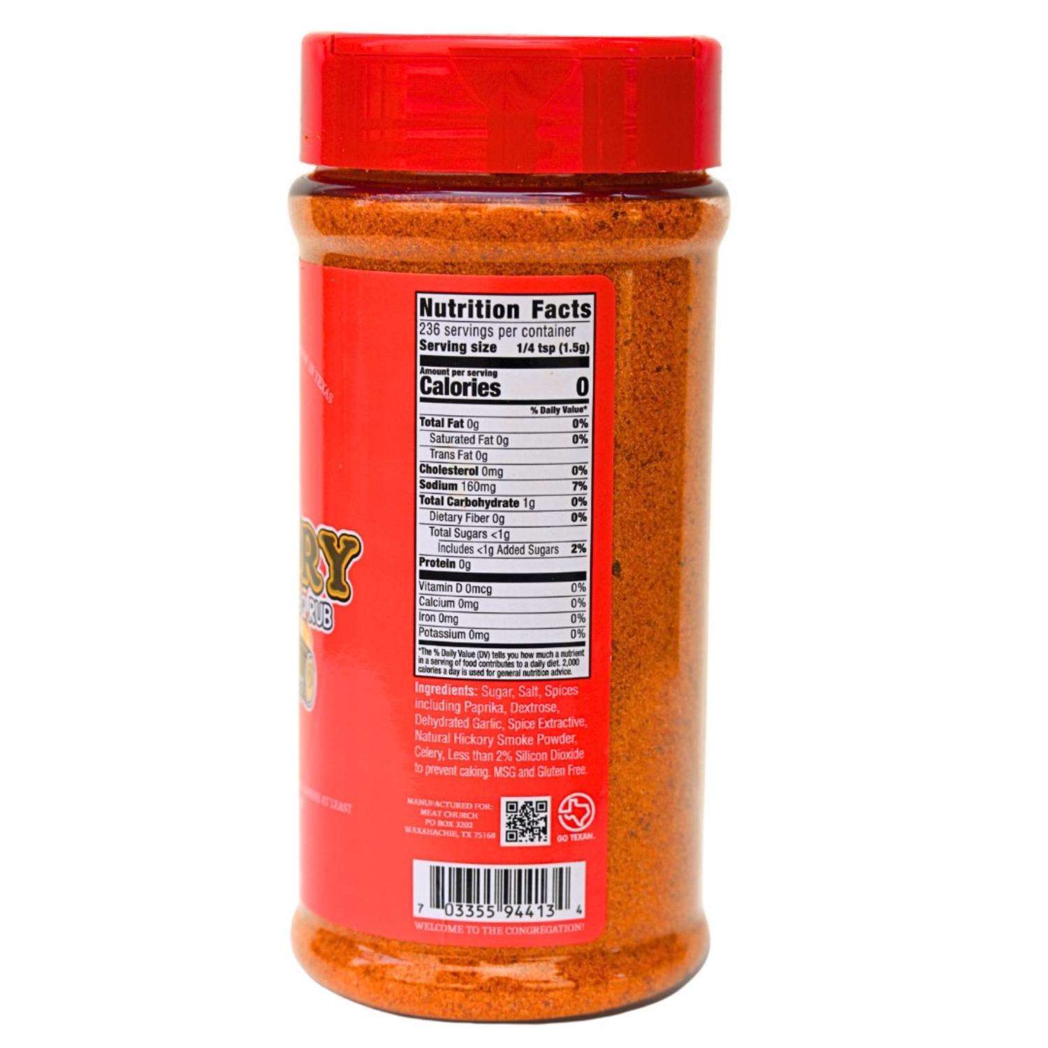 Meat Church Hickory All Purpose HICKORY BBQ Rub 12.5 oz Mfr 703355944134 Ace Hardware