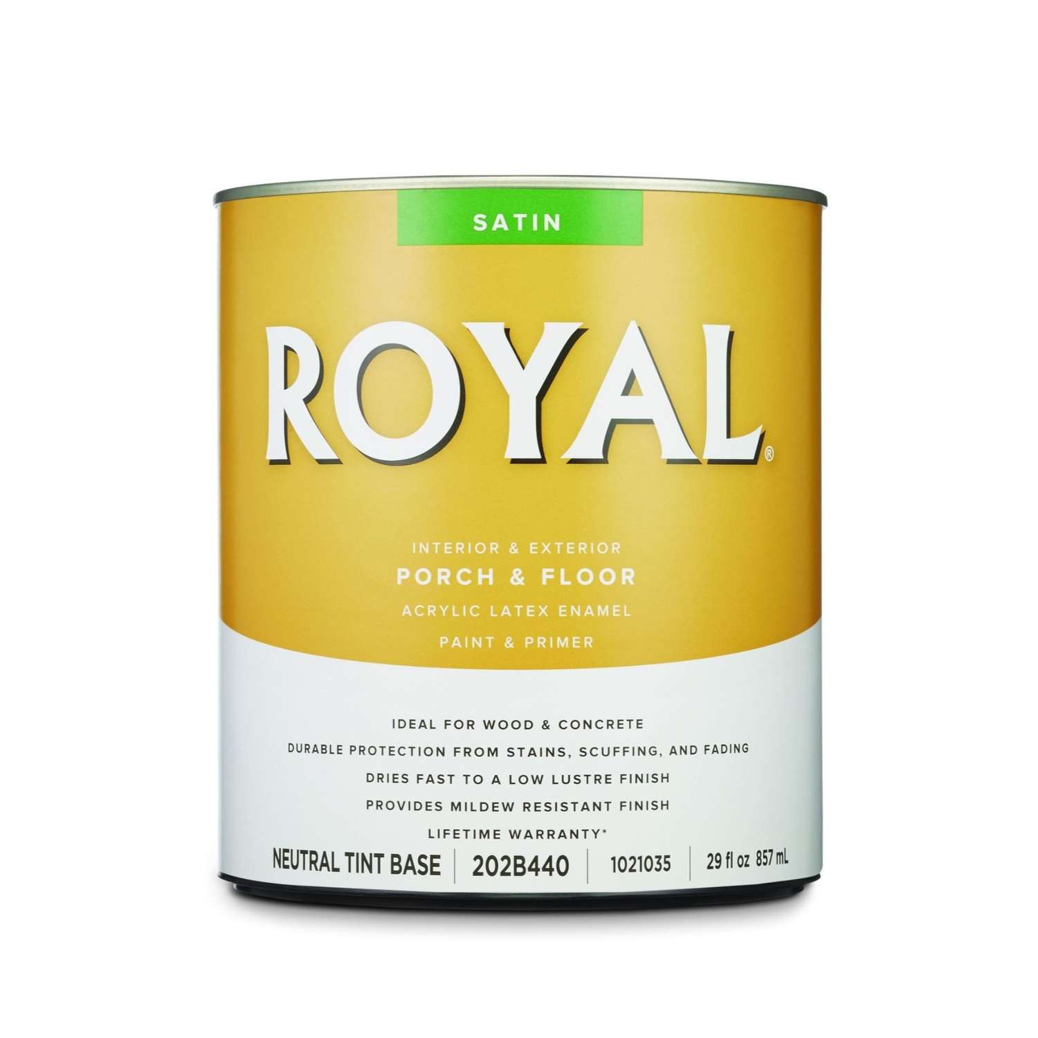 Royal Satin Neutral Base Porch & Floor Paint 1 qt. Ace Hardware