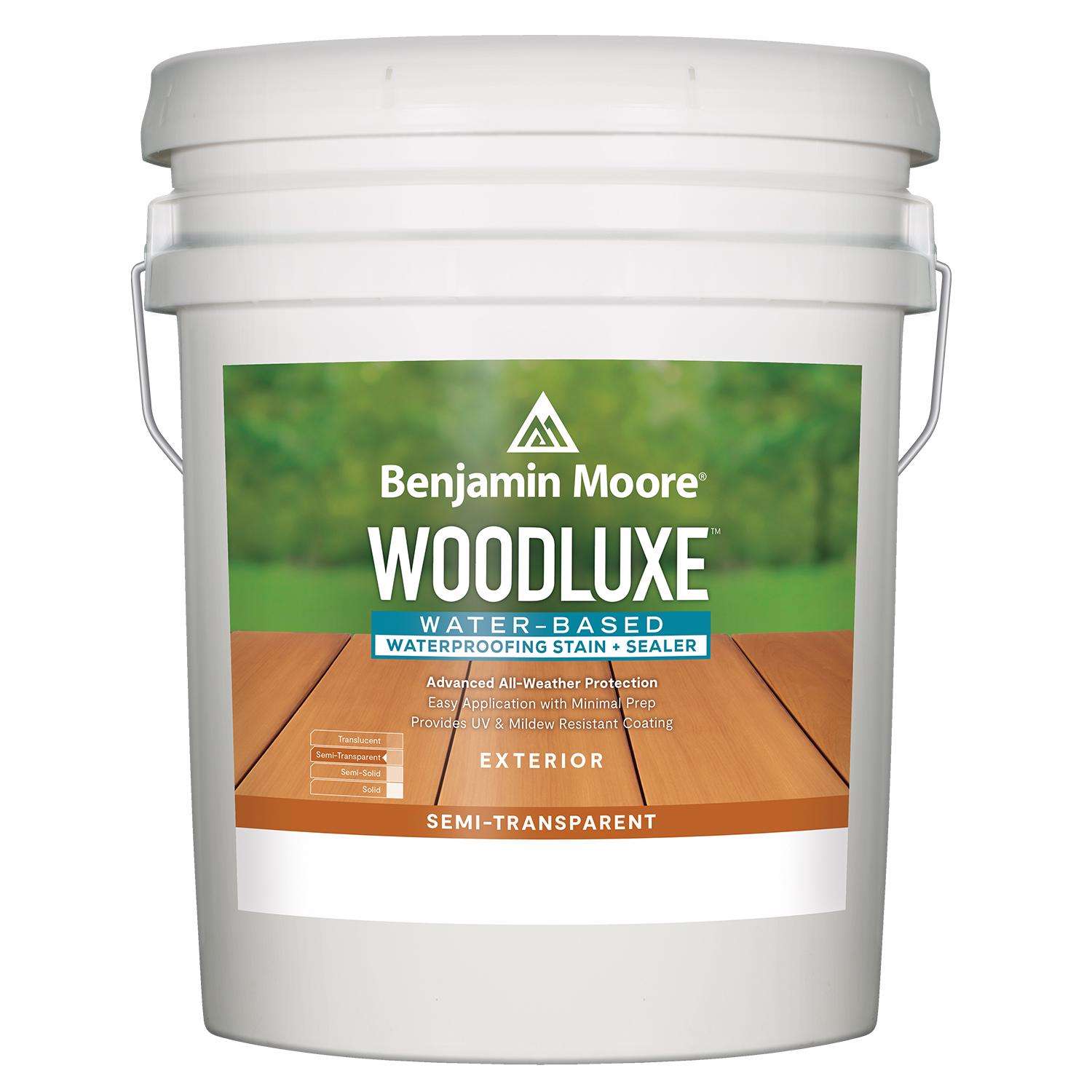 Benjamin Moore Woodluxe SemiTransparent Tintable Clear WaterBased