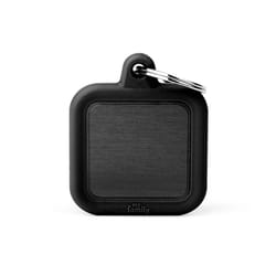 MyFamily Hushtag Black Square Aluminum Dog Pet Tags Medium