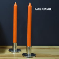 Kiri Tapers Dark Orange Unscented Scent Taper Candle