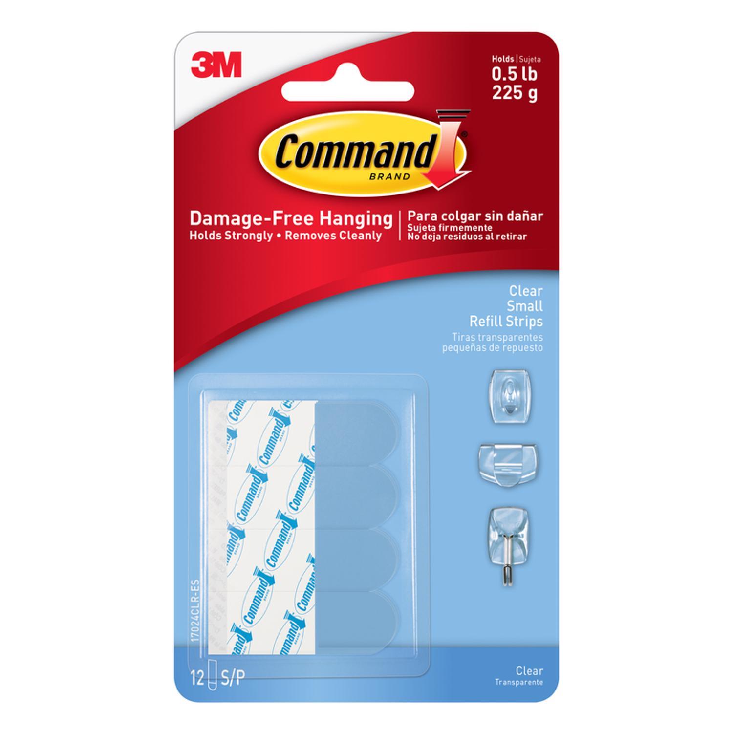 Command Cord Clips with Clear Adhesive, Round Cords, S - 4 count