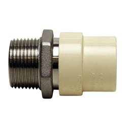 Apollo Schedule 40 3/4 in. CTS in to X 3/4 in. D MNPT CPVC/Stainless Steel 1-1/2 in. Male Adapter 1