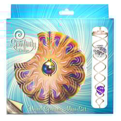 Spinfinity Designs Multi-color Stainless Steel 6.5 in. Gazing Sun Mini Set Outdoor Spinner