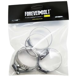 FOREVERBOLT 1-5/16 in to 2-1/4 in. SAE 28 Silver Hose Clamp Stainless Steel Band