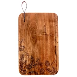 Karma Etched 11.25 in. L X 7.5 in. W X 0.5 in. Acacia Wood Cutting Board