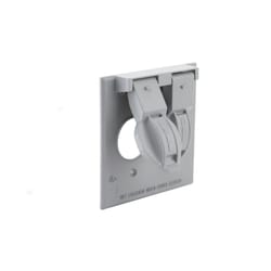 Bell Square Aluminum 2 gang 4.531 in. H X 4.531 in. W Weatherproof Cover