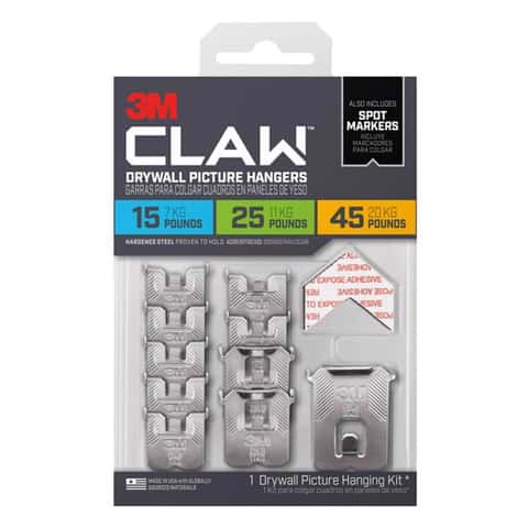 3M Claw Drywall Picture Hanging Set 45 lb 10 pc 3M Claw Drywall Picture Hanging Set 45 lb 10 pc