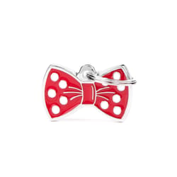 MyFamily Charms Red Bow Tie Metal Dog Pet Tags Medium