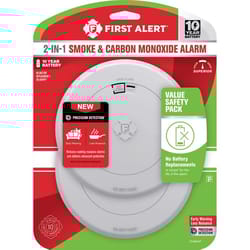 First Alert Battery-Powered Electrochemical/Photoelectric Smoke and Carbon Monoxide Detector 2 pk