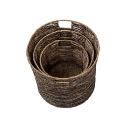 Honey Can Do Brown Woven Nesting Basket Set