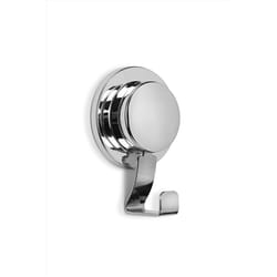 Croydex 5 in. H X 3.8 in. W X 2.80 in. L Chrome Silver Robe Hook