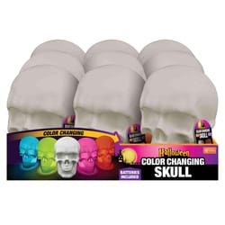 Magic Seasons Multicolored LED Color Changing Skull Halloween Decor