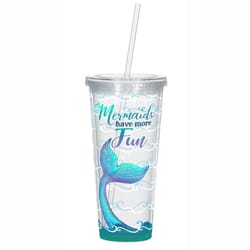 Oak Patch Gifts Starfish Wishes 20 oz Multicolored BPA Free Straw Cup