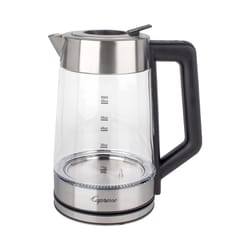 Capresso Black/Silver Glass 2 L Electric Tea Kettle