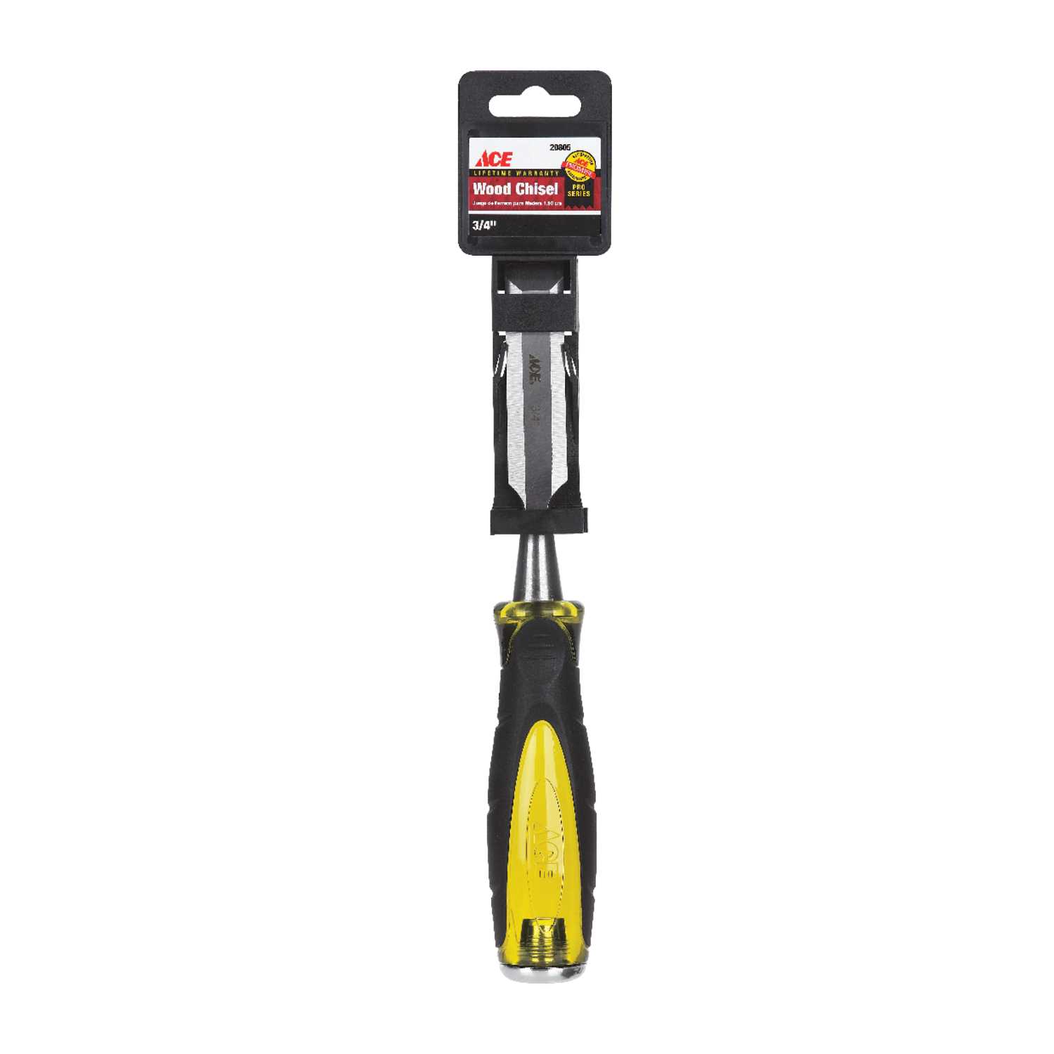 Ace Pro Series 3/4 W Carbon Steel Wood Chisel 1 pc. Black/Yellow Ace